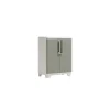 Armadio da esterno basso Linear Wood in plastica 1 ripiano P 15 kg 90x68x39 cm