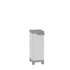 Armadio da esterno basso in plastico 1 anta 2 ripiani P 15 kg 97x35x44 cm