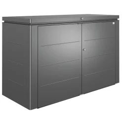Armadio da esterno basso Biohort HighBoard 200x84x127 cm grigio scuro