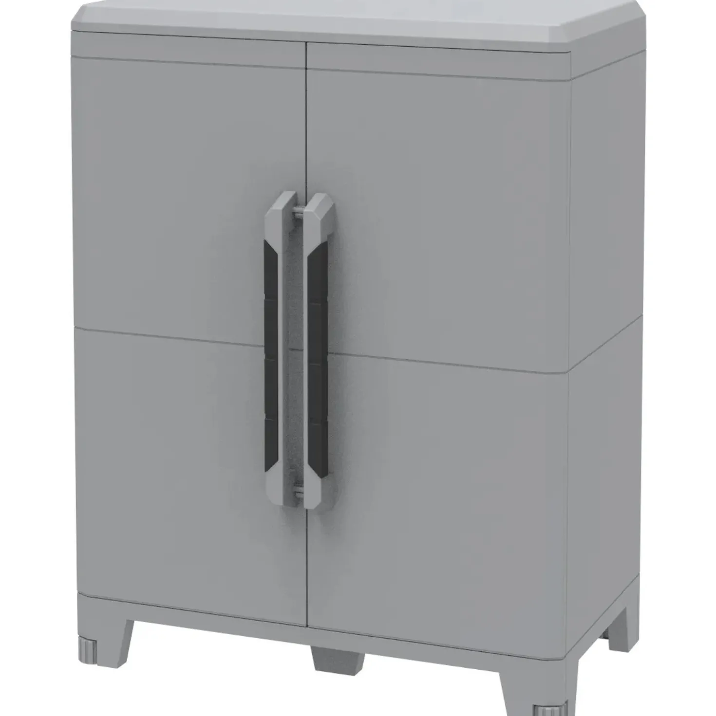 Armadio da esterno basso Transforming 2 in plastica 1 ripiano 78x43,6x101,6 cm