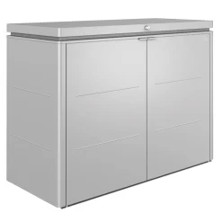 Armadio da esterno basso Biohort HighBoard 160x70x118 cm argento