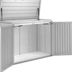 Armadio da esterno basso Biohort HighBoard 160x70x118 cm argento