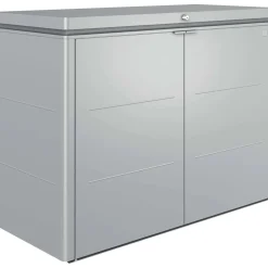 Armadio da esterno basso Biohort HighBoard 160x70x118 cm argento