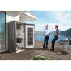 Armadio da esterno Biohort 93x83 cm grigio scuro metallizzato