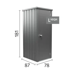 Armadio da esterno Biohort Julia taglia L High grigio scuro metallizzato