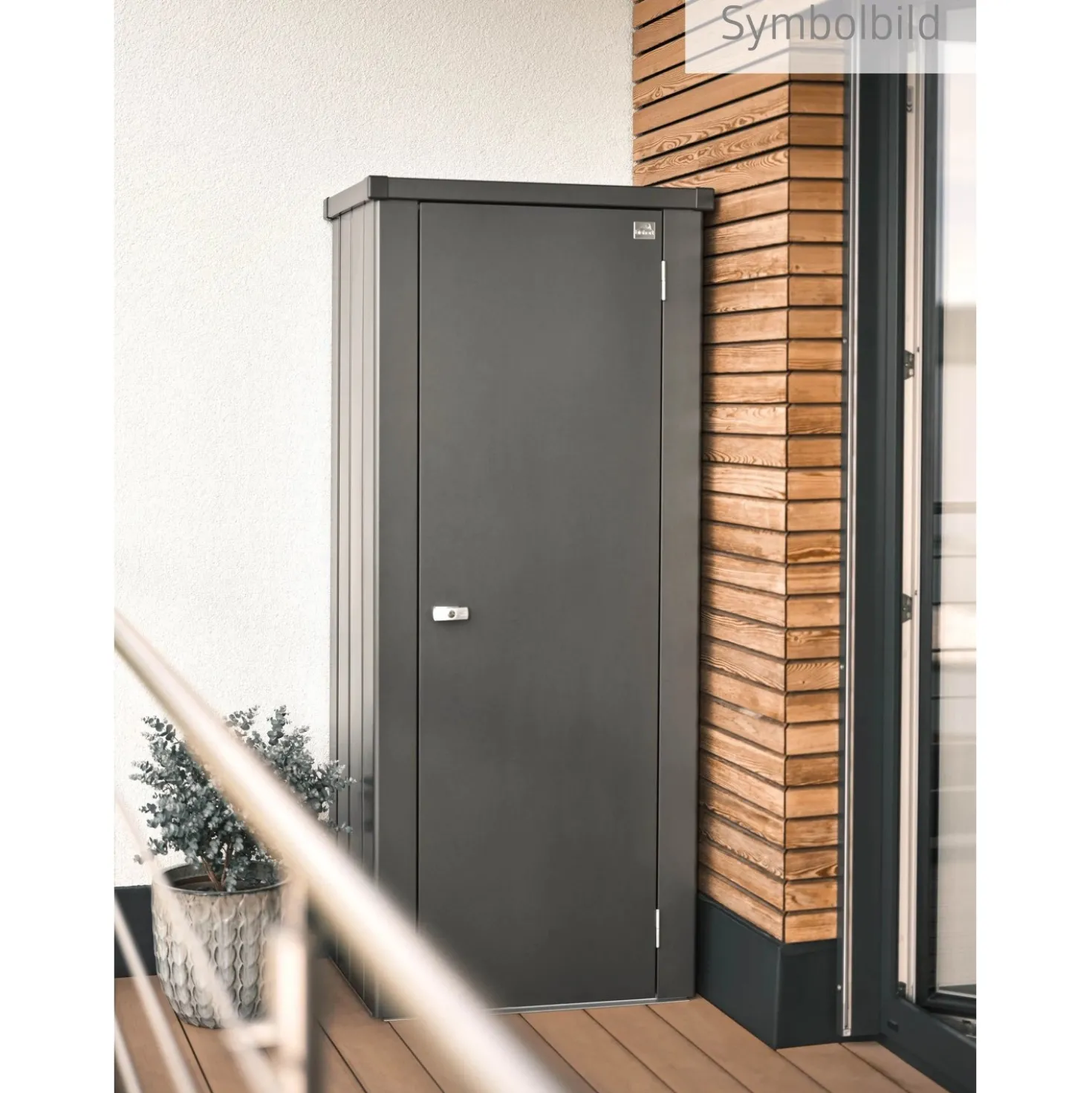 Armadio da esterno Biohort Julia taglia L grigio scuro metallizzato