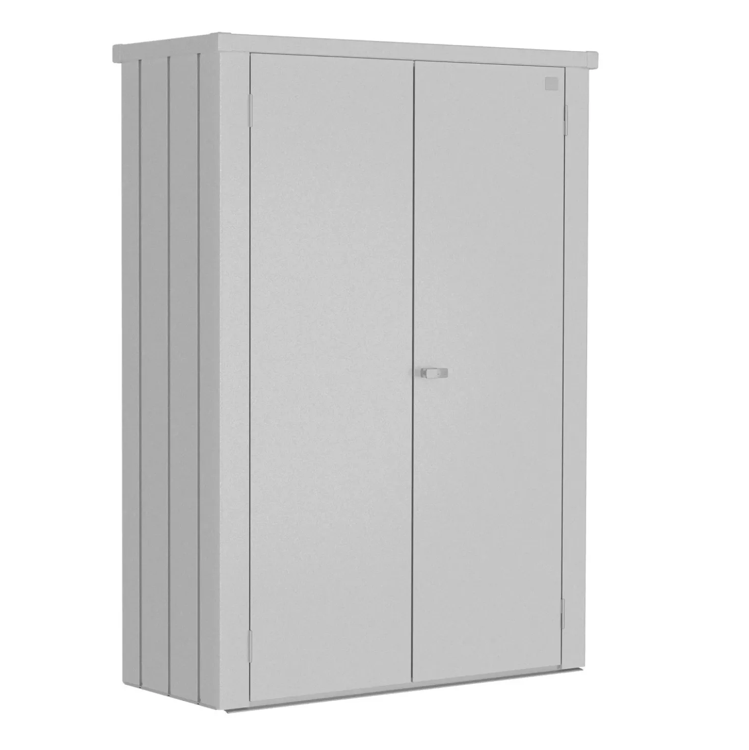 Armadio da esterno Biohort Romeo 181x132x57 cm argento metallizzato
