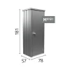 Armadio da esterno Biohort Julia taglia M High argento metallizzato