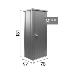 Armadio da esterno Biohort Julia taglia M High argento metallizzato