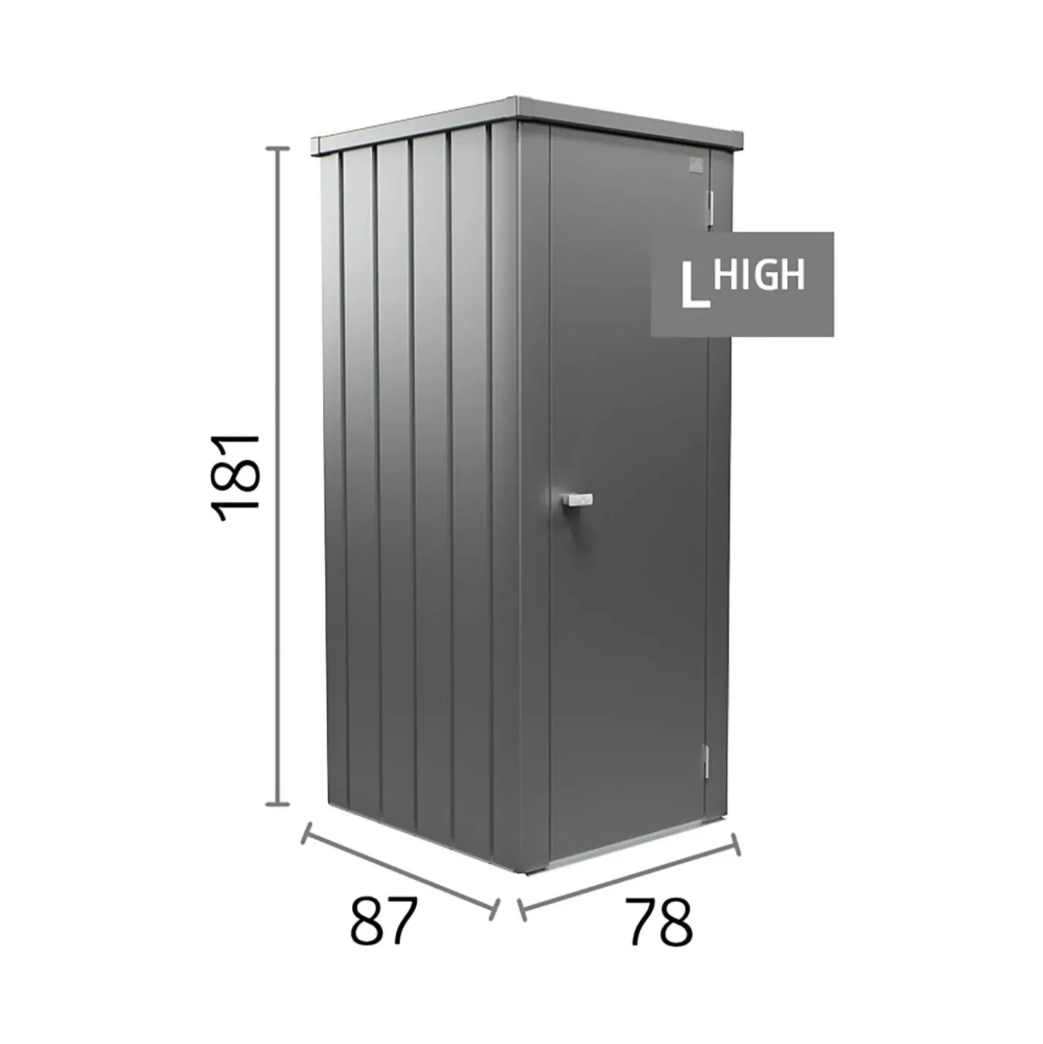 Armadio da esterno Biohort Julia taglia L High argento metallizzato