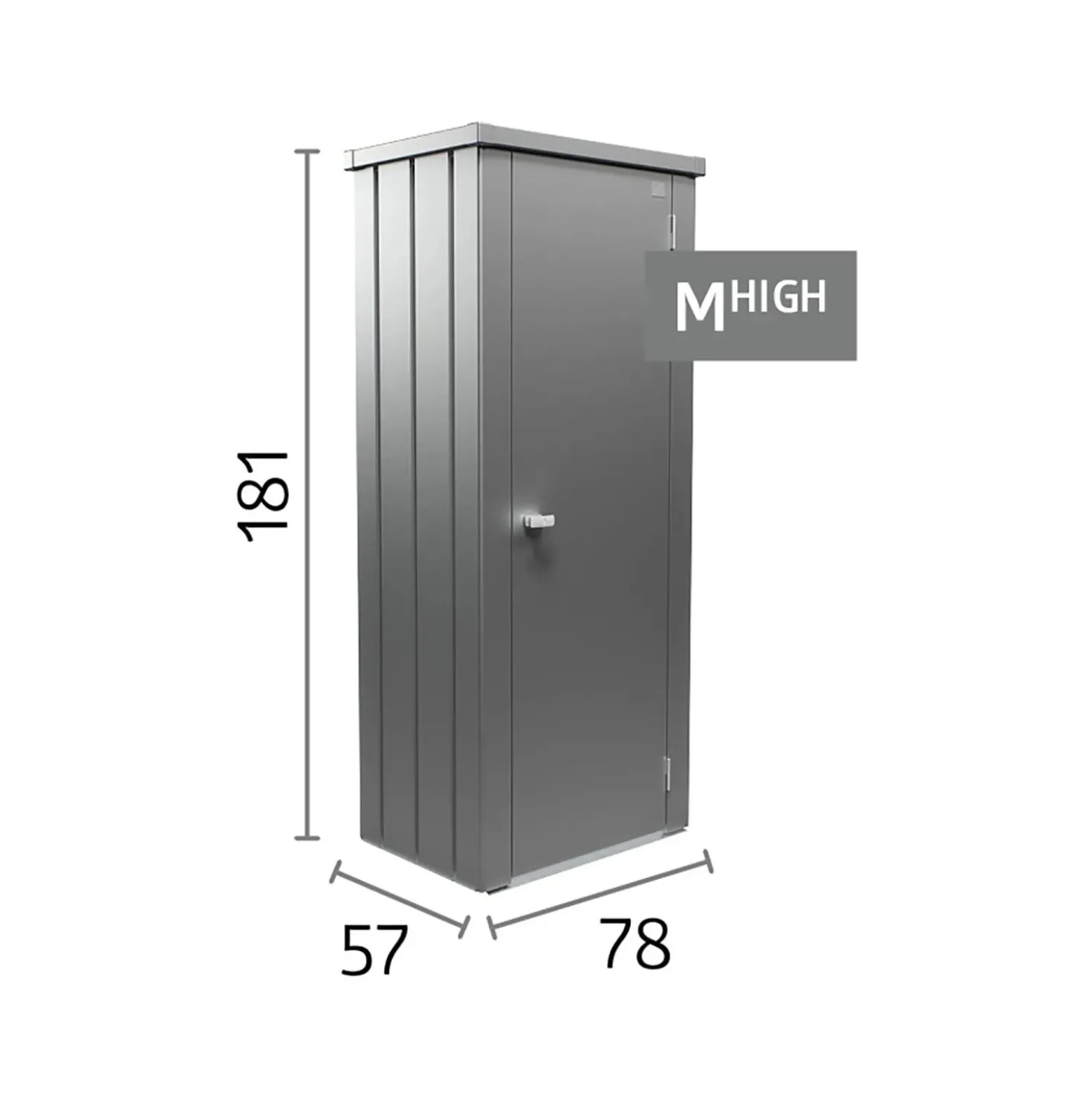 Armadio da esterno Biohort Julia taglia M High grigio scuro metallizzato