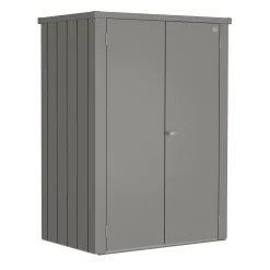 Armadio da esterno Biohort Romeo 181x132x87 cm grigio quarzo metallizzato