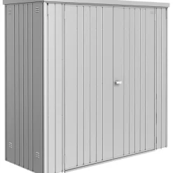 Armadio da esterno Biohort 191x83x183 cm argento