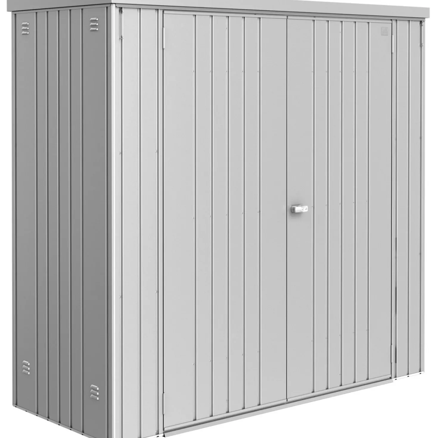 Armadio da esterno Biohort 191x83x183 cm argento