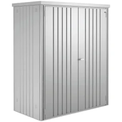 Armadio da esterno Biohort 155x83 cm argento metallizzato