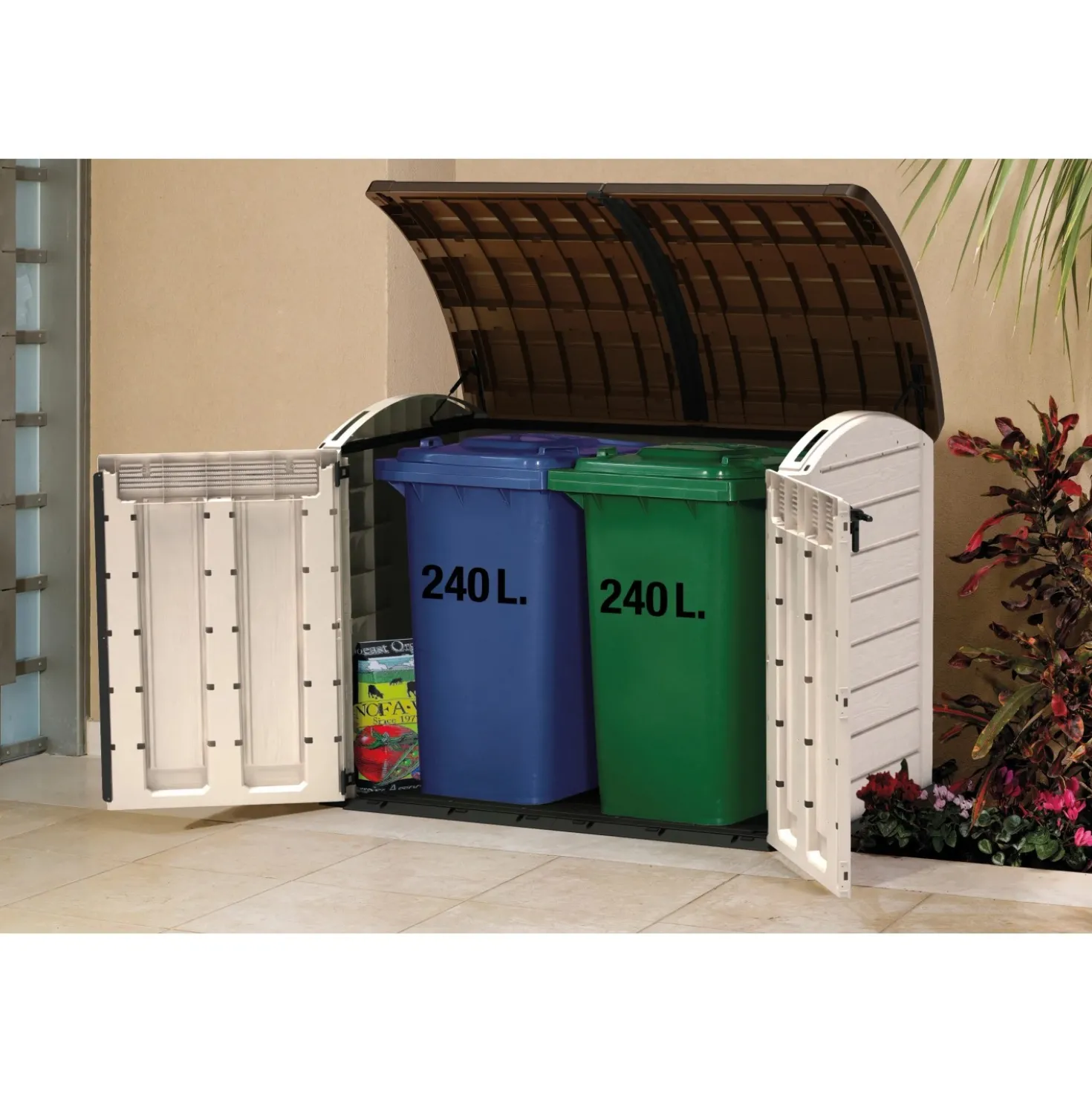 Armadio da esterno porta attrezzi Keter Store it Out Ultra 177x113x134 cm beige