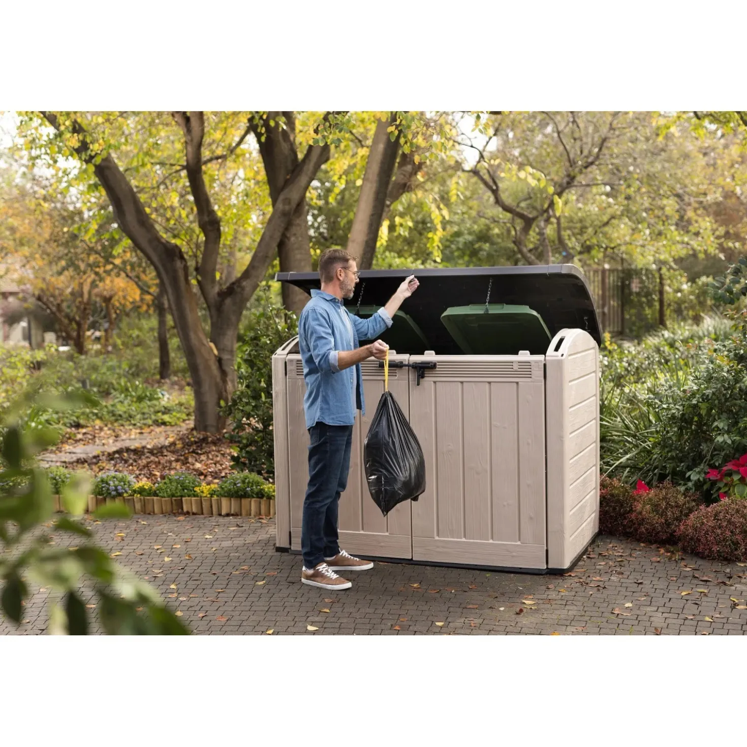 Armadio da esterno porta attrezzi Keter Store it Out Ultra 177x113x134 cm beige