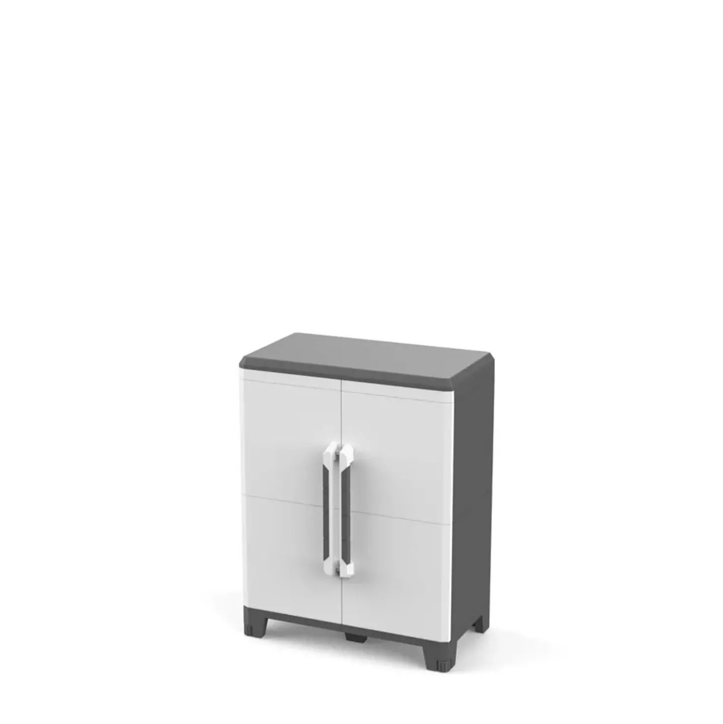 Armadio Terry a 2 ante con 1 ripiano modulabile grigio