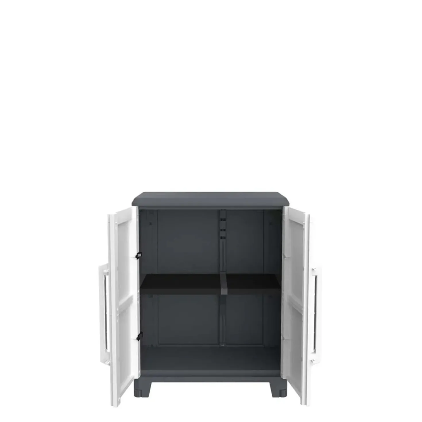 Armadio Terry a 2 ante con 1 ripiano modulabile grigio