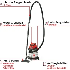 Aspiratore solidi liquidi Einhell TC-VC 18/20 20 l