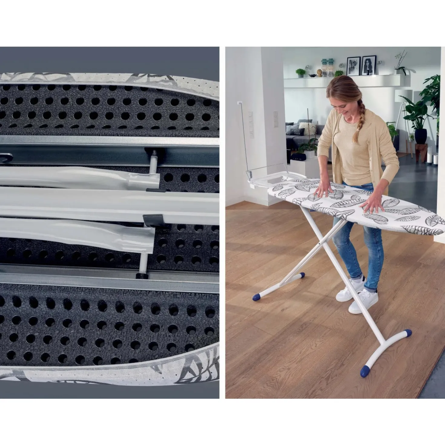 Asse da stiro Air Board Express L MAXX Solid 130x45 cm altezza 76-100 cm