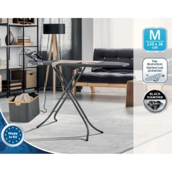 Asse da stiro Classic M Black 120x38 cm altezza regolabile 69-88 cm