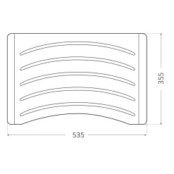 Asse per lavatoio in resina plastica 53,5 x 35,5 cm