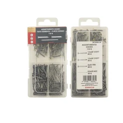 Assortimento chiodi testa bombata/fresata bombata/punte cornici 110 g
