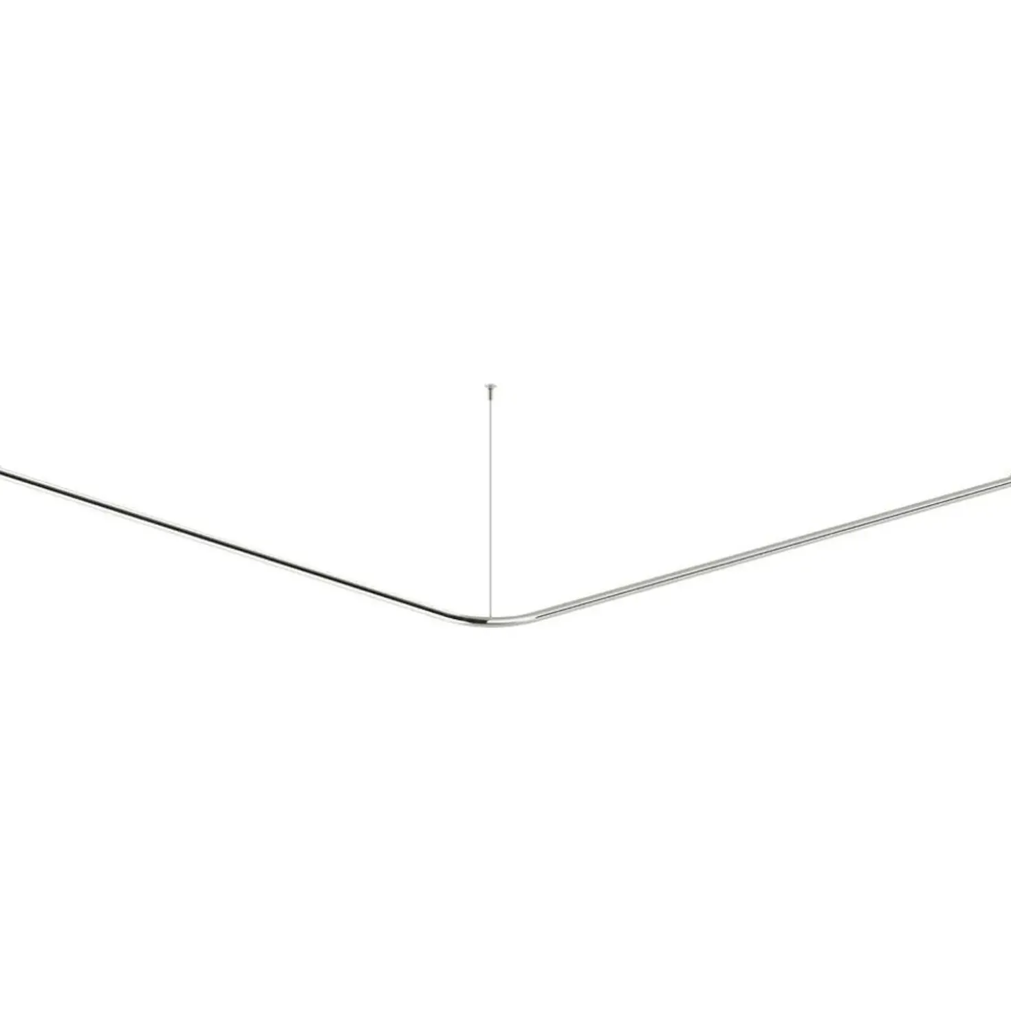 Asta tenda doccia Idrostile con kit montaggio 50x150x1300 mm acciaio lucido