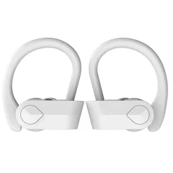 Auricolari stereo bluetooth con archetto ergonomico microfono e controlli Bianco