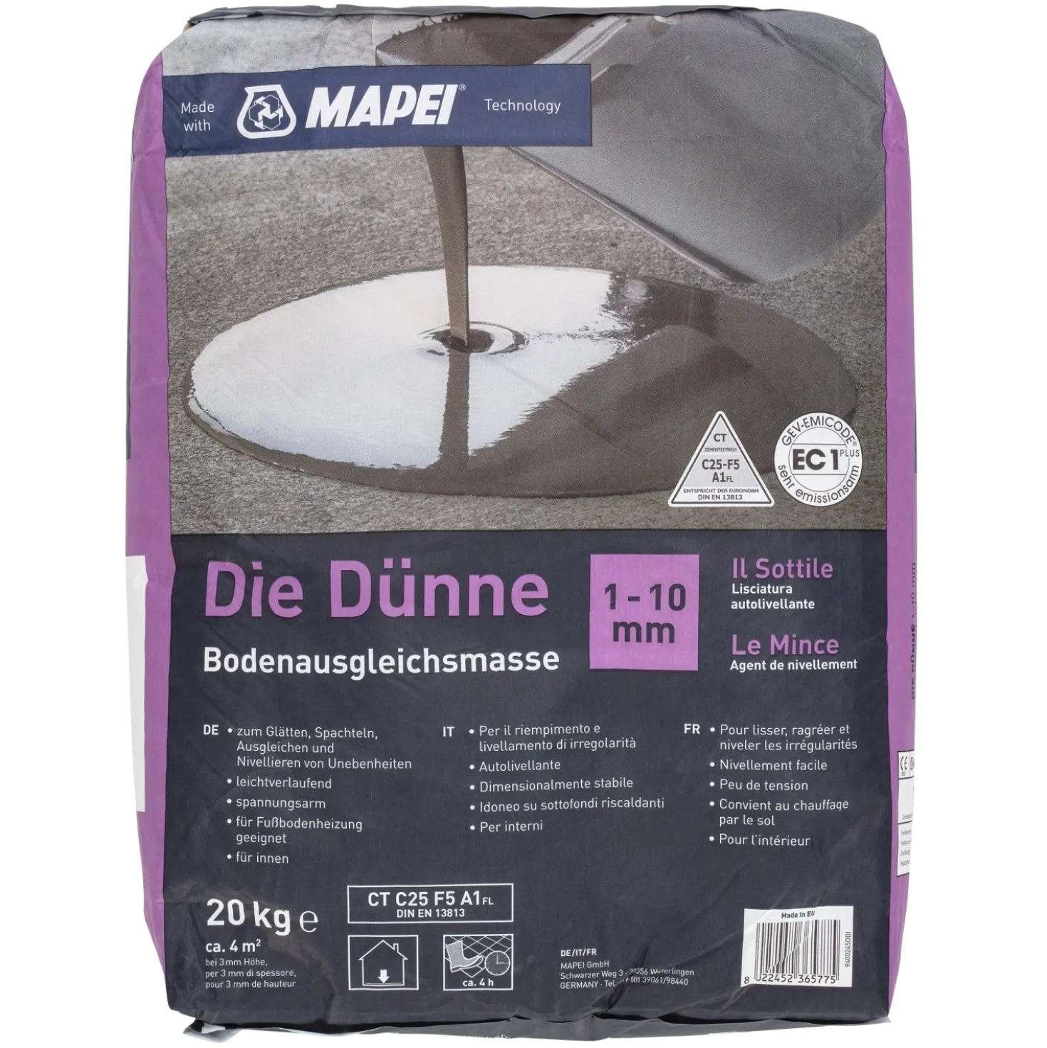 Autolivellante "Il Sottile" 1-10 mm 20 kg