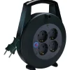 Avvolgicavo 4 prese Vario Line brennenstuhl® L H05VV-F 3G1,5 nero 5m