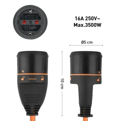 Avvolgicavo da giardino con presa tedesca Electralock 25m H05VV-F 3G1