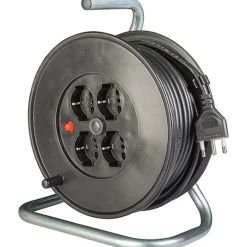 Avvolgicavo mini 4 prese pluristandard 15 m