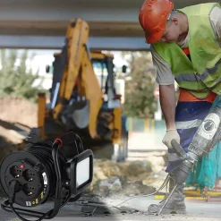 Avvolgicavo professionale 20 metri con proiettore integrato