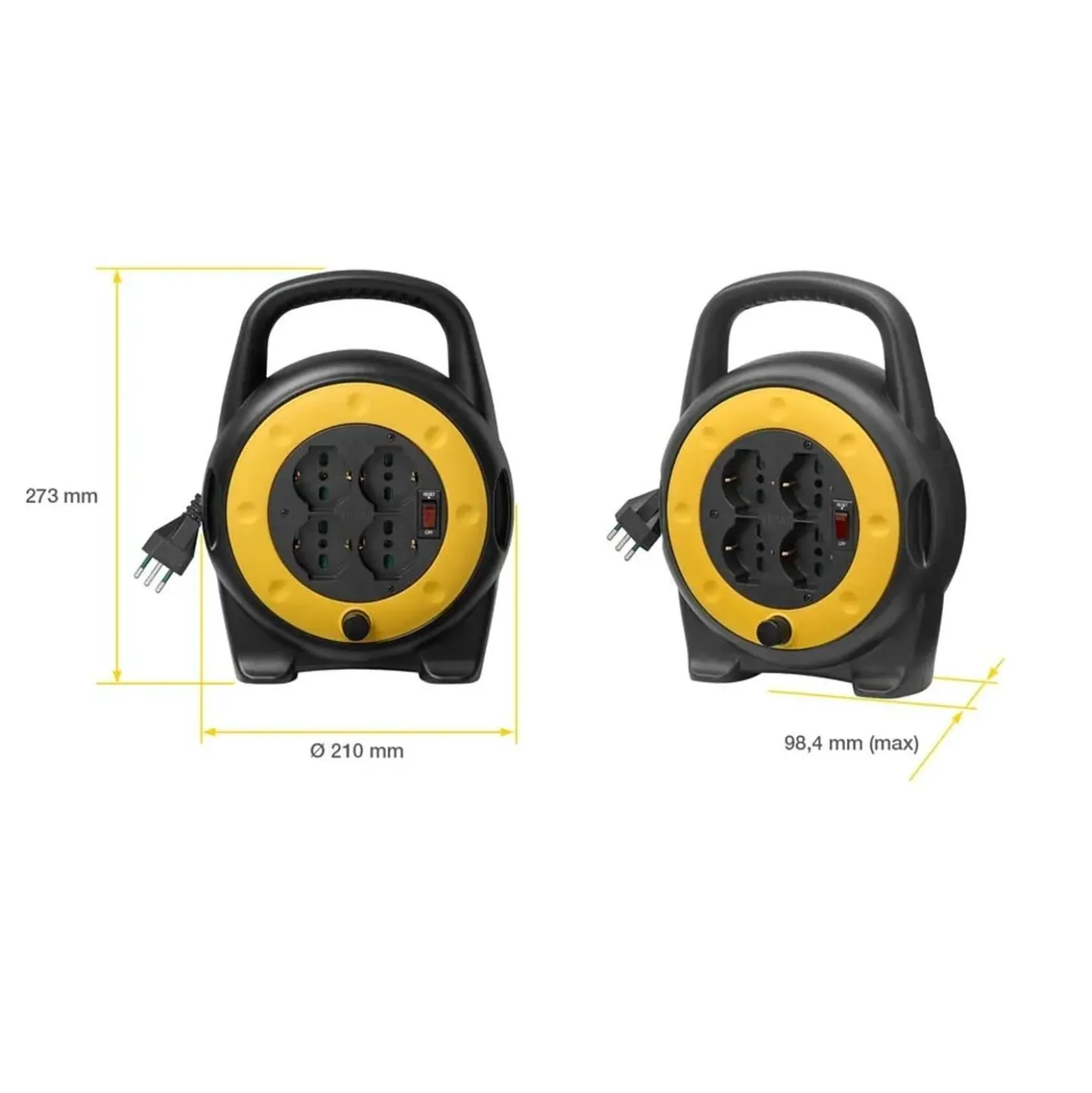 Avvolgicavo Vimar 10A 4 uscite universali 5m