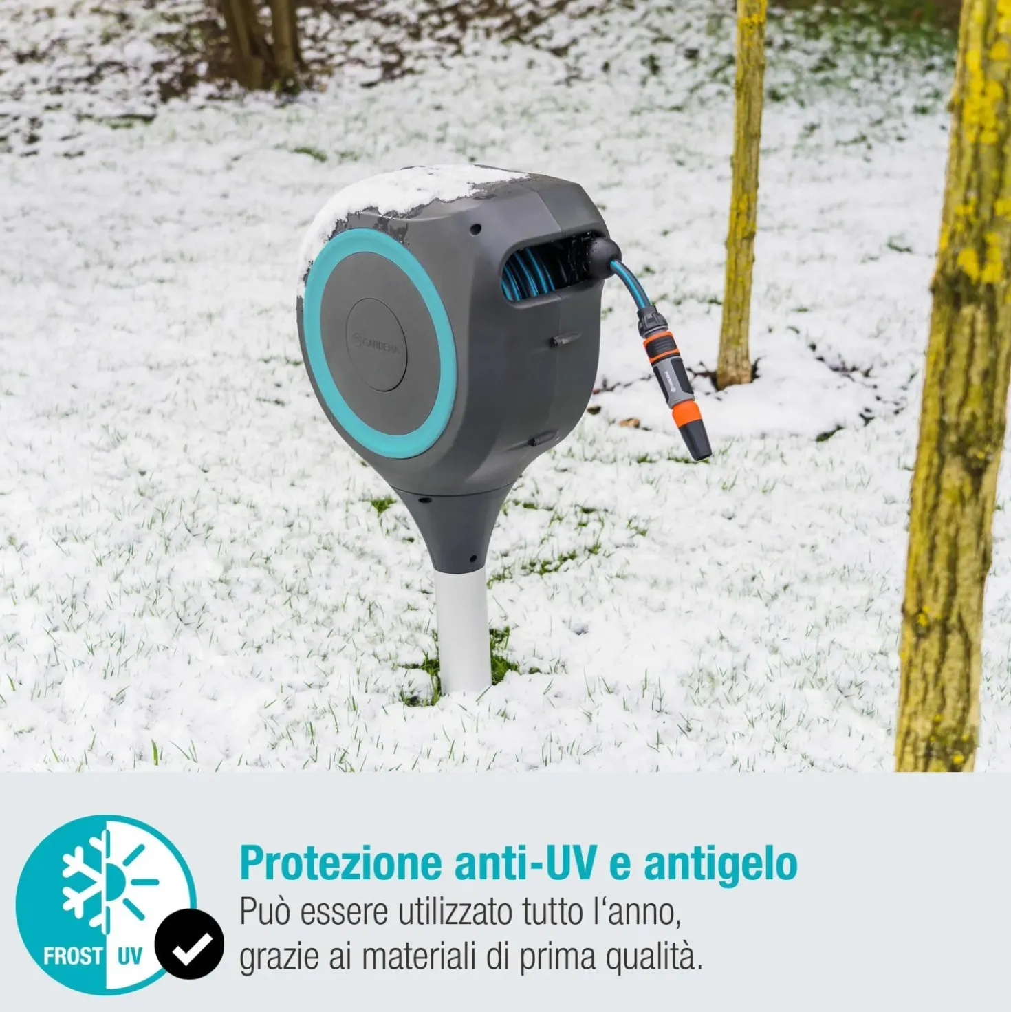 Avvolgitubo da giardino automatico Gardena Rollup M tubo da 20 m Ø 11 mm