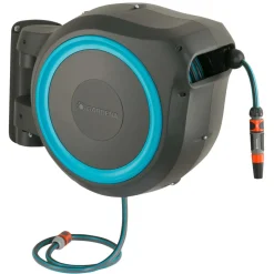 Avvolgitubo da parete automatico Rollup M/L Gardena tubo da 25 m Ø 13 mm