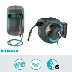 Avvolgitubo da parete automatico Rollup XL Gardena tubo da 35 m Ø 13 mm