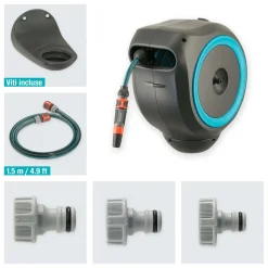 Avvolgitubo da parete automatico Rollup S Gardena tubo da 15 m Ø 11 mm