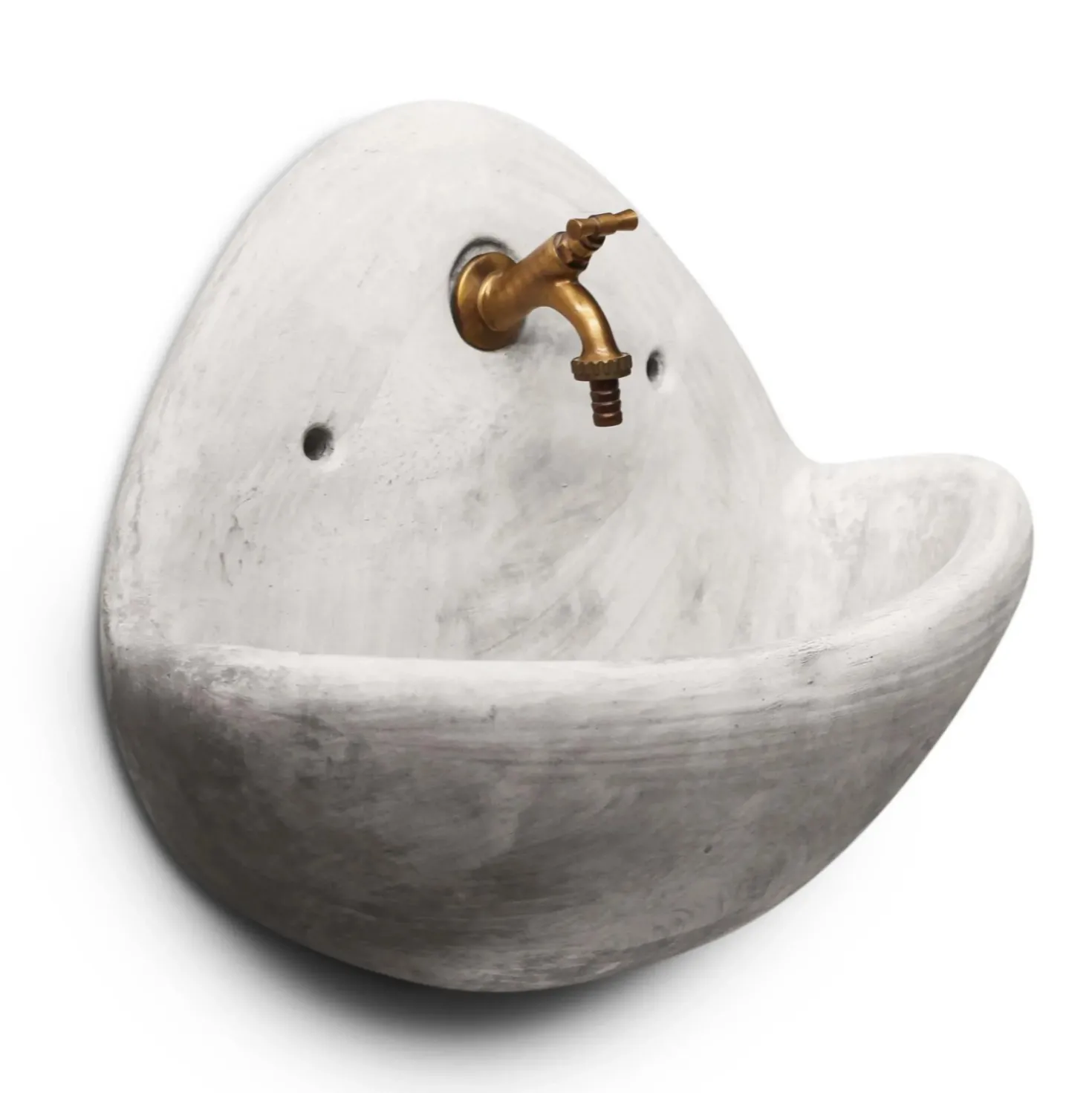 Bacinella da esterno a muro Fradusta in cemento anticato 50x57x21 cm