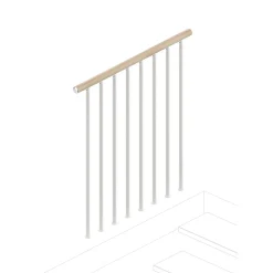 Balaustra a colonnine verticali chiara 100 cm