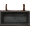 Balconiera in wicker marrone chiaro da 22X28X40 cm