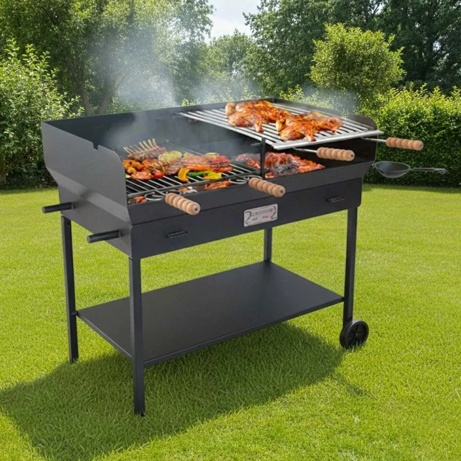 Barbecue a carbone e legna Cruccolini Party BA23 nero