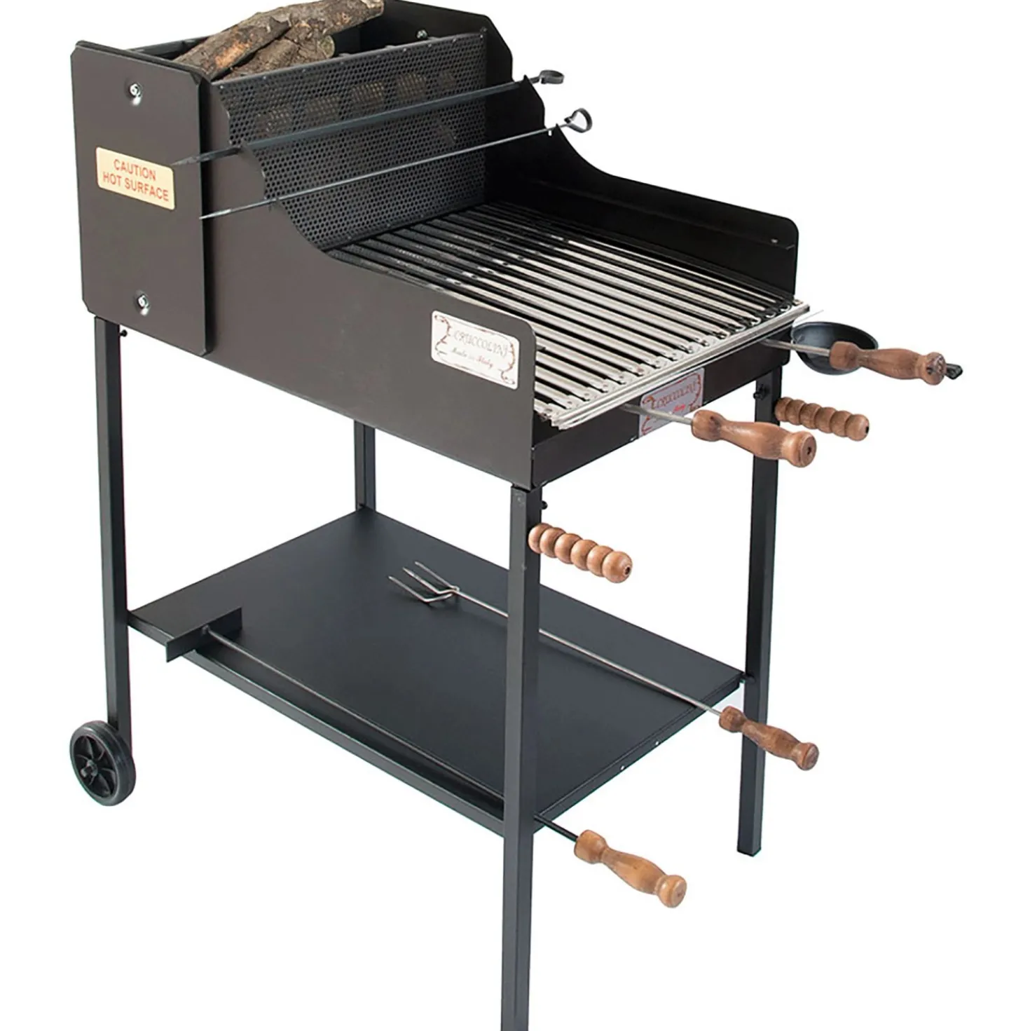 Barbecue a carbone e legna Cruccolini Fuocone Inox mod BA41