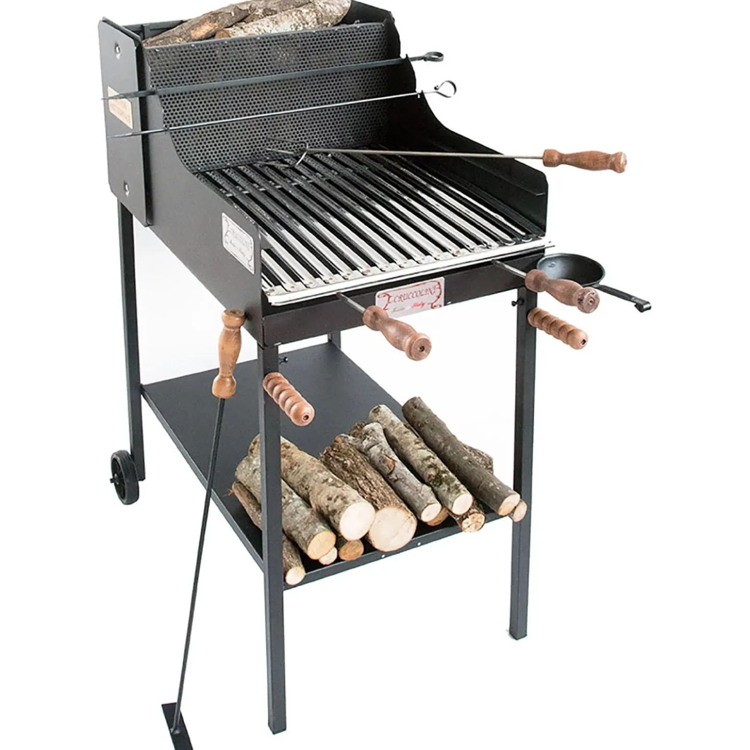 Barbecue a carbone e legna Cruccolini Fuocone Inox mod BA41