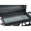 Barbecue a carbonella con tavolo pieghevole nero 70,5x35 cm