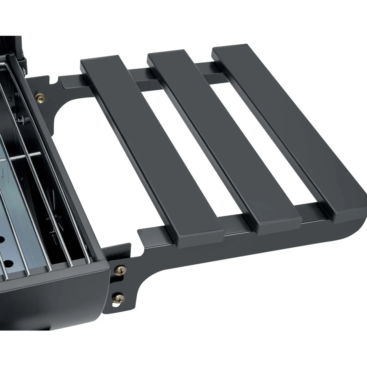 Barbecue a carbonella con tavolo pieghevole nero 70,5x35 cm