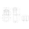 Barbecue a carbonella e legna Vasto New H 156 x L 68 x P 58 cm