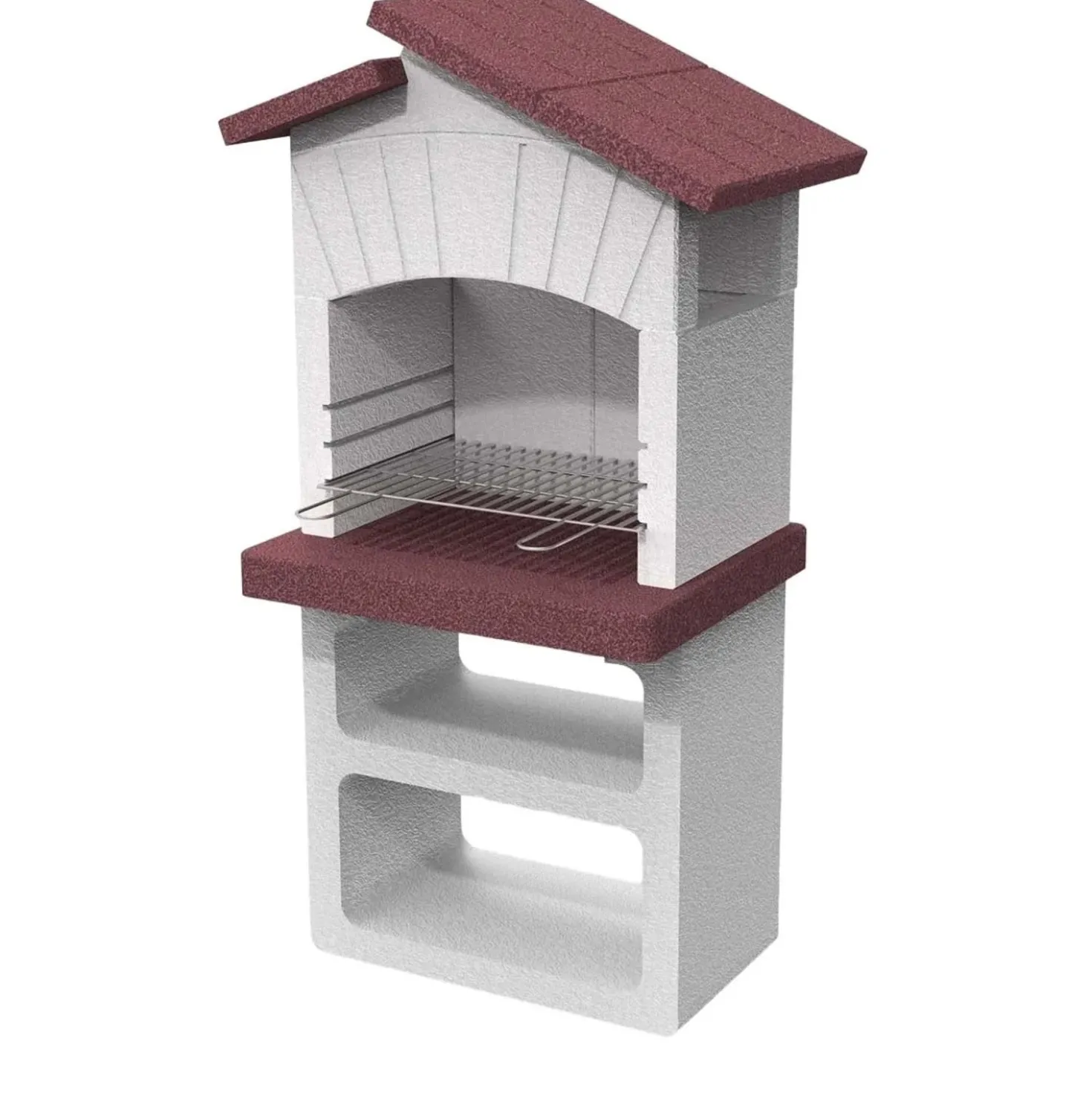 Barbecue a carbonella e legna Vasto New H 156 x L 68 x P 58 cm
